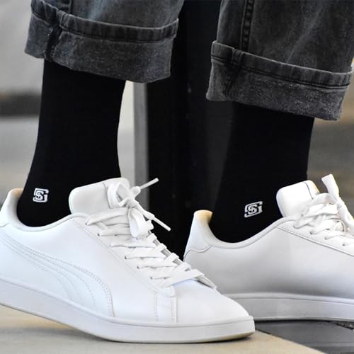 Image of The Sock Street Bamboo Crew Socks for Men Combo | Full Calf Length Premium Bamboo | Odour-Free, Breathable & Durable | Cushioned Base & Anti-bacterial | 3X Softer than Cotton Socks | Pack of 3