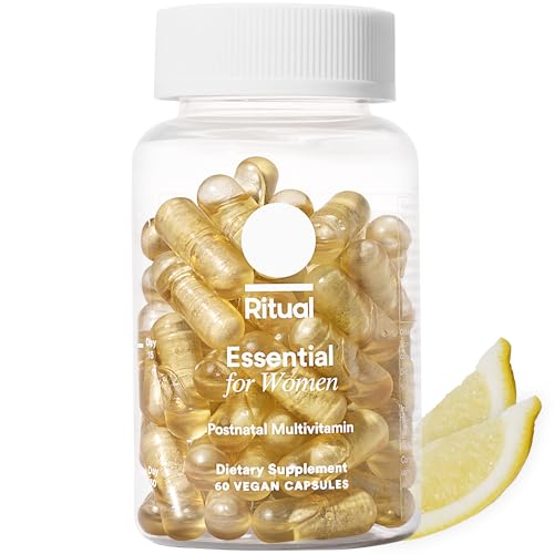 Ritual Essential for Women Postnatal Multivitamin - Postpartum Vitamin - Omega-3 DHA & Choline for Lactation Support, Vitamin A, C, D3 & Zinc for Immune Function Support*, B12, Iodine, Biotin, 30 Day