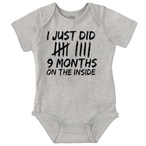 Brisco Brands 9 Months On The Inside Tally Marks Baby Romper Boys or Girls