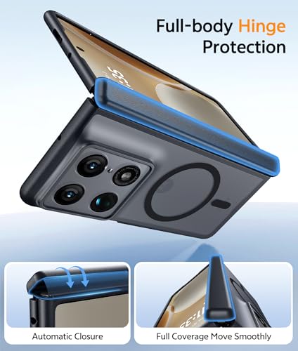 Image of FNTCASE for Motorola Razr Fold Case: [Hinge Protection] Translucent Matte Cases [Compatible with Magsafe] Military Grade Shockproof Protective Phone Cover