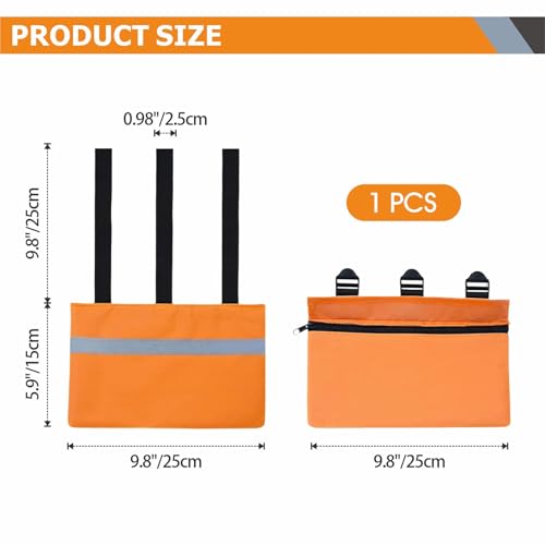 Image of 3 Pcs RV Sewer Hose Weight Bags with Reflective Strip Waste Hose Fastening Device Camper Trailer Sewer Hose Support Hold Down Prevents Dislodging and Accidental Spillage (Orange)