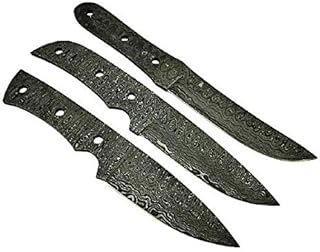 BB-09 Handmade Damascus Steel Full Tang Knife Set - Blank Blades