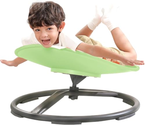 Image of BABAMU Spinning Chair for Autistic Kids, Sensory Swivel Chair, 220LBS Weight Capacity, Autism Sensory Products, Autism Toys, Sensory Toy (Green, Egg)