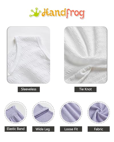 Image of Girls' Clothing Sets Sleeveless Bow Crop Top Wide Leg Linen Pants 2026 Summer Outfits Cute Kids Clothes