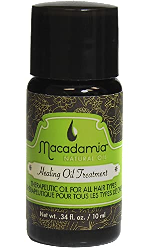 Macadamia Natural Oil Healing Oil Treatment Nourishing Hair Oil for Shine & Frizz Control, Sulfate & Paraben Free, 0.34 oz