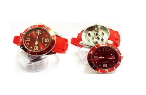 Stash Watch Grinder Real Size Real Grinder *** Six Colors Available *** (Red)