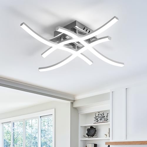 Dorlink Plafoniera LED Soffitto Moderna, 24W 2160LM Lampadario LED Camera da Letto, 6500K Bianco...