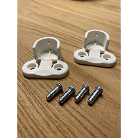 2 x Clothes Rail Holders, Suitable for Ikea PAX Komplement Rod Holder, White Cover