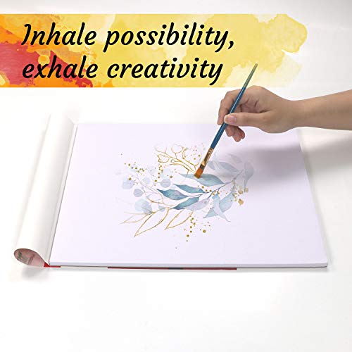 Bellofy 2 x Large Watercolor Paper Pad - 11x14 Inch with 20 Sheets/Pad | 130 lb 190g Cold Press Paper for Wet Media | Acid Free Large Art Paper for Painting & Drawing | Art Supplies for Adults