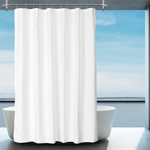 2Pack Fabric Shower Curtain Liners Lightweight White