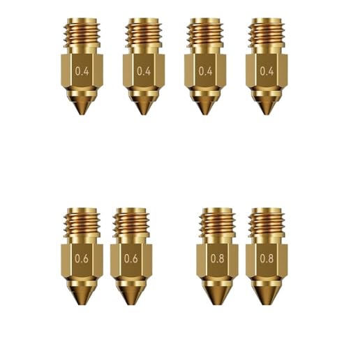 8 �� 3D �v�����^�n�C�G���h�������m�Y�� �ƌ݊�������Creality Ender 5 �ő� 500�� ������(Brass Hotend Nozzle)