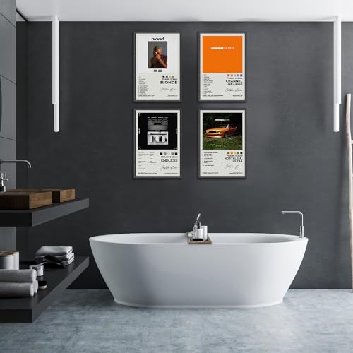 Frank Ocean Signed Limited Album Cover Posters - Canvas Wall Art HD Prints Set of 4 for Teen and Girls Dorm Decor - 8x12 inch Unframed