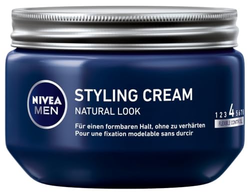 NIVEA MEN Styling Cream im 3er Pack (3 x 150ml), Haarcreme für formbaren Halt ohne zu verhärten, flexibles Haargel für einen Natural Look