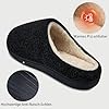 WateLves Filzpantoffeln Herren Hausschuhe Pantoffeln im Herbst und Winter Slipper Unisex mit Rutschfest Sohle Filzlatschen(Schwarz, 42/43EU) #3
