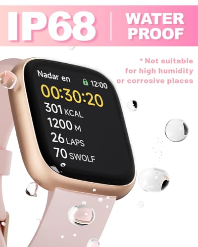 Toobur Smart Watch For Women, Alexa Built-In, Answer/Make Calls, 1.83 Inch Fitness Tracker Watch With Heart Rate Monitor, Sleep Tracker, Pedometer, Ip68 Waterproof, Smartwatch Compatible Android Ios thumb #4