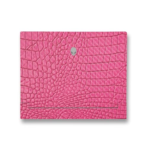 Image of MightySkins Carbon Fiber Skin Compatible with Alienware X14 R2 (2023) Full Wrap Kit - Pink Gator Skin | Protective, Durable Textured Carbon Fiber Finish | Easy to Apply | Made in The USA