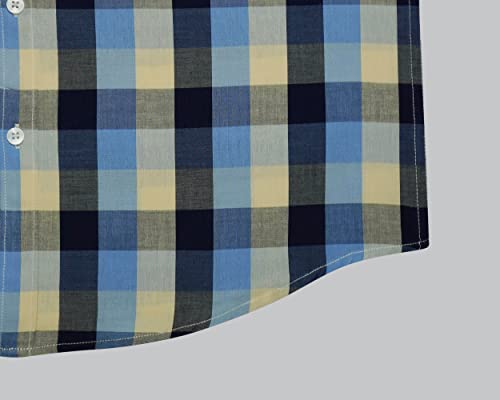 Image of GHPC by Arihant Men's 100% Cotton Plaid Checks Half Sleeves Regular Fit Formal Shirt
