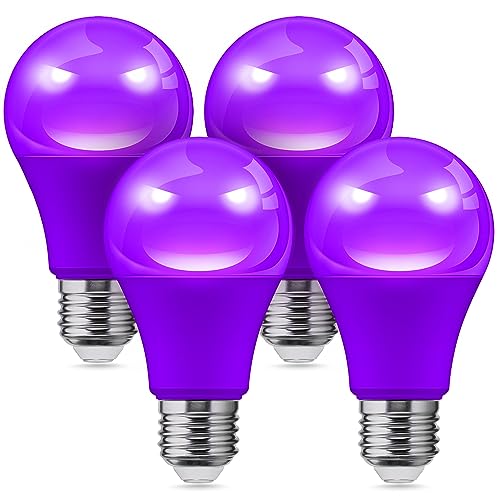 Image of L LOHAS LED Halloween Purple Light Bulbs Outdoor, A19 E26 Base