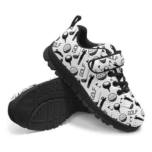 Kids Unisex Tennis Running Shoes Breathable Soft Walking Sneakers for Boys Girls Elastic Cushioned Travel Shoe for Kids Size 11-15 Black Sole3