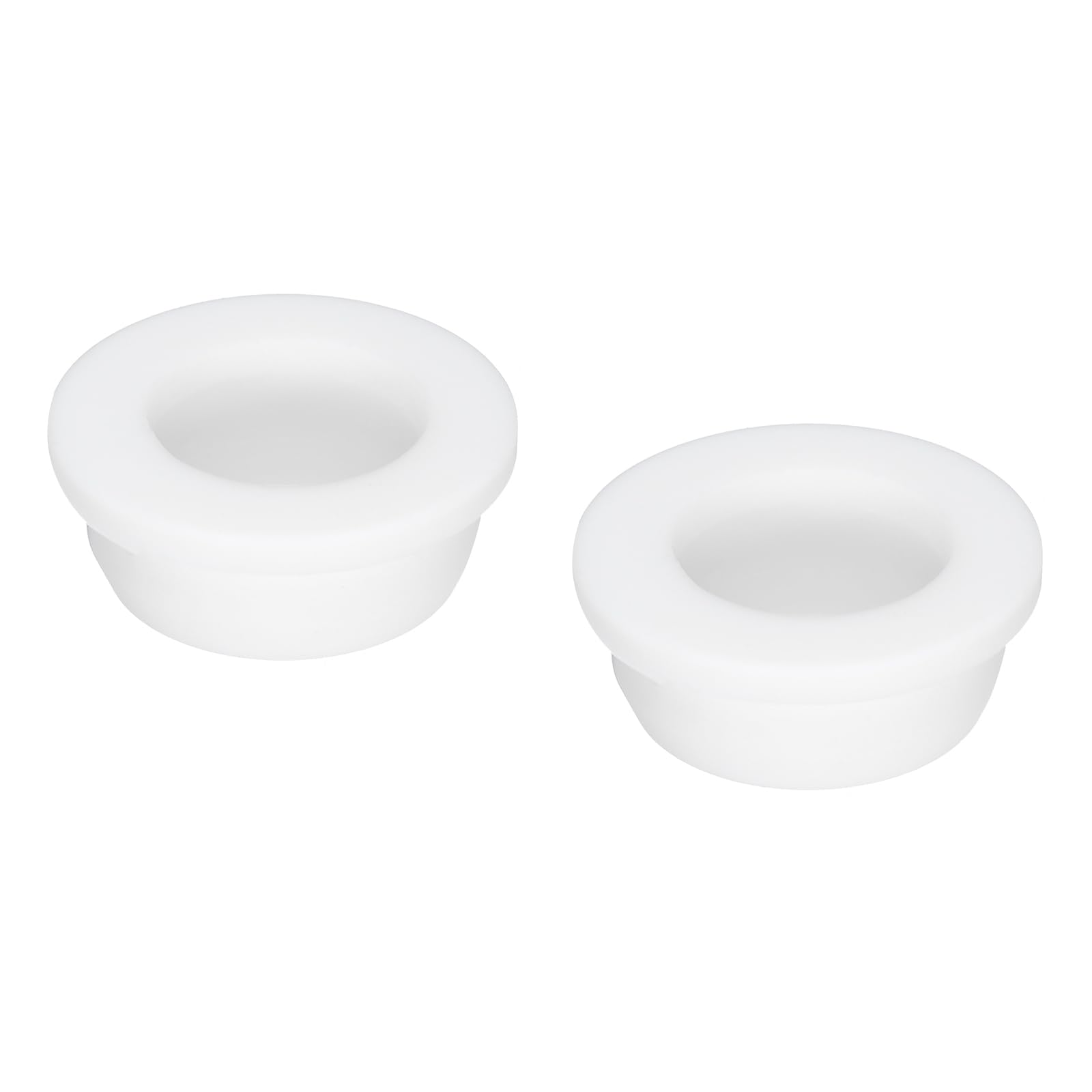 MECCANIXITY 2Pcs T Type Rubber Grommet Mount Dia 33.3mm (37x22x14mm) Seal Protection Flexible Hole Plugs for Cable Pipe White