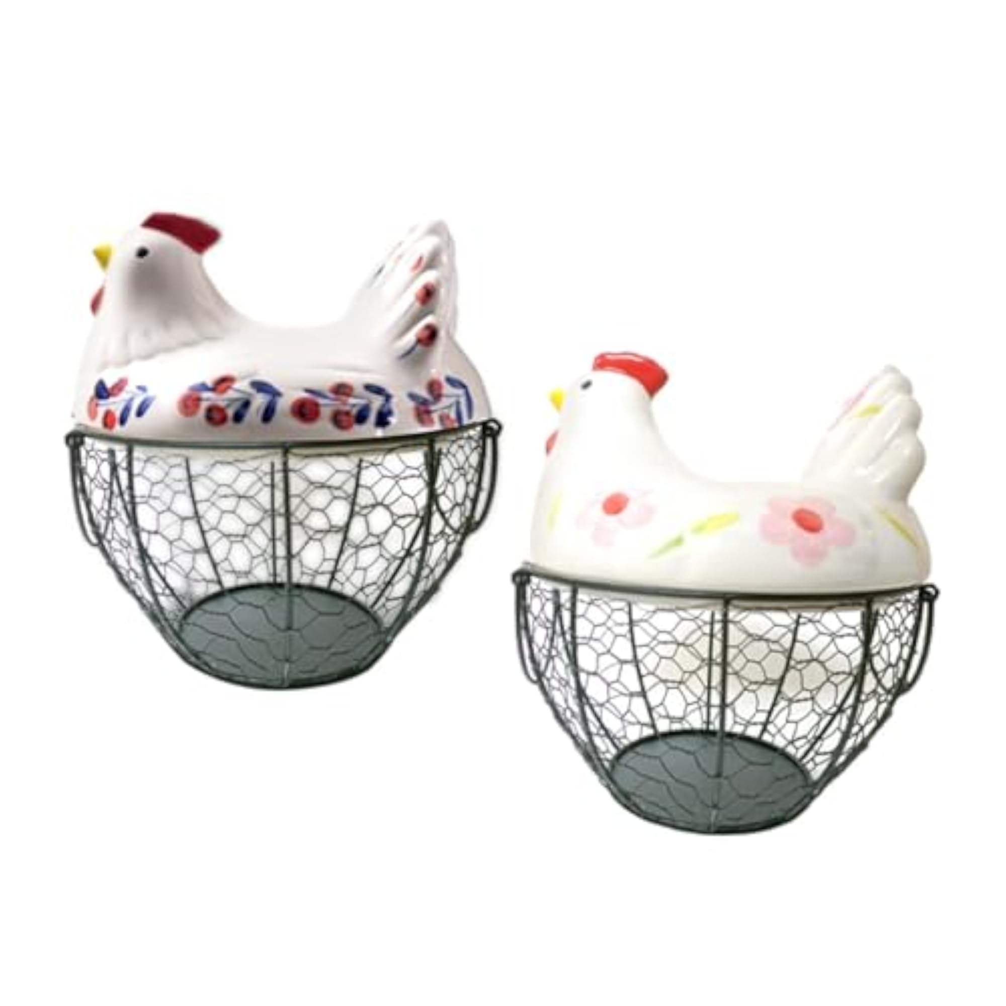 Chicken Egg Basket Metal Egg Storage Container for Fruit Farmhouse
