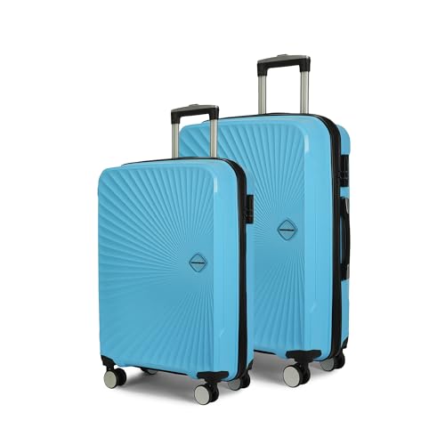 Image of Move-Meant TREKIFY Small & Medium 55 & 66Cm Suitcase 8 Wheels Number Lock Polypropylene Mint. Green Trolley Bag for Men & Women | 360 Degree Wheeling Luggage | Trolley Bags for Travel