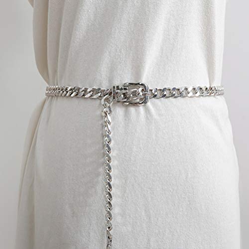 SOIMISS Do Punk Prata Cadeia de Cintura de Metal Cadeia de Cintura Faixa Da Cintura Cinto de Cadeia