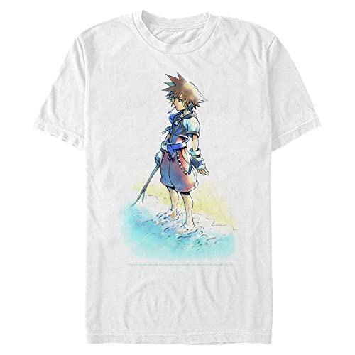 T-shirt Disney Beach Sora blanc 3XL homme pour un style decontracte et estival au quotidien