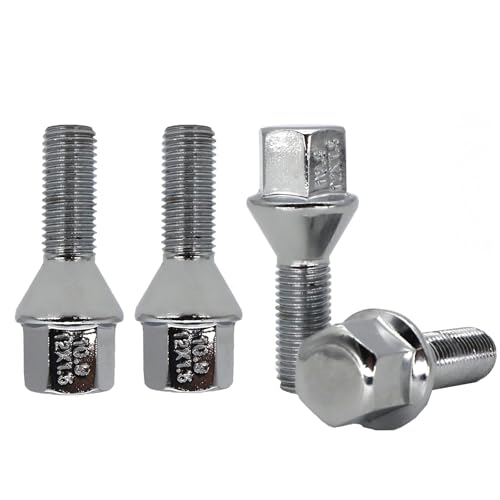 Tornillos de llanta M12x1,5 para Benz C230 y C240 pernos de rueda color plateado de 28 mm