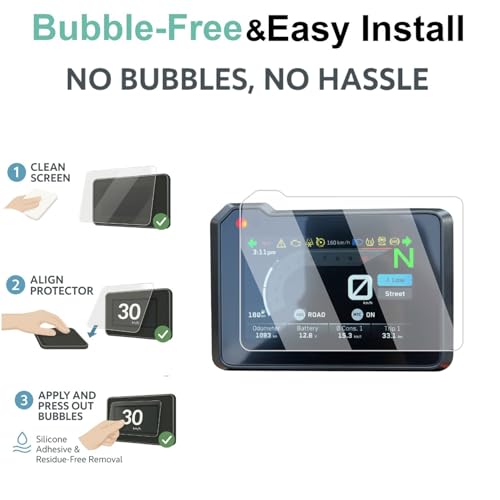Image of Wisely Pack 2 - Premium Screen Guard for NEW KTM 390 ADVENTURE X 2025 Bike - TFT 5-Inch Display Digital Meter Protector - HD Clear, Full Cover - Easy Installation Kit - Adventure390 Accessories
