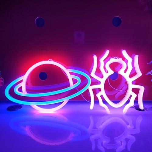 Image of JYWJ Spider LED Neon Signs Desktop Wall Decoration Light