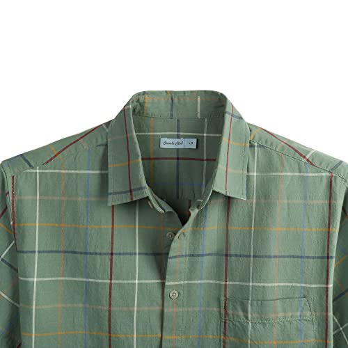 COEVALS CLUB Men’s Linen Beach Summer Casual Button Down Shirt Short Sleeve Shirt3