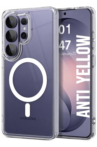 Image of DIZORO Crystal Clear Magnetic Compatible with Samsung S26 Ultra Case with Anti-Yellow Anti-Scratch | Shockproof Transparent Cover