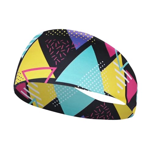 AWHZngE Sport Headbands Sweat Band Vintage Print Travel Party Sweat-Absorbing Breathable Yoga Running Fitness Sports Headband for Running, Yoga(Color 5)