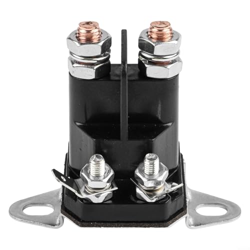 MKTOLHU Solenoide de arranque S de 12 V y 4 polos para cortacésped, tractor para QUAD, 4 conexiones con base, compatible con ARIENS para SNAPPER para SIMPLICITY para MURRAY
