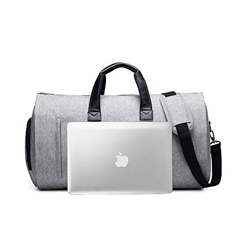 Business Travel Duffle Bag Garment Bags Oversized Flight Bag Weekender Travel Suit Bag 55L Super Capacity Travel Bag (Gray)3