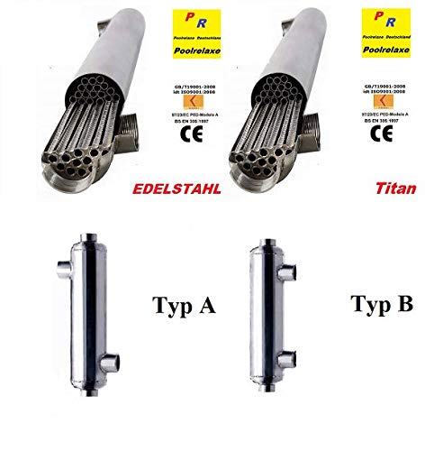 Preisvergleich Produktbild Edelstahl-Wärmetauscher für Schwimmbad, Heizung, Solar, BHKW, Wärmepumpe, 45 KW Typ A