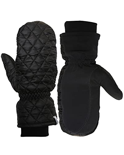 TrailHeads Touchscreen Quilted Running Mittens for Women | Insulated Hand Protection – Medium