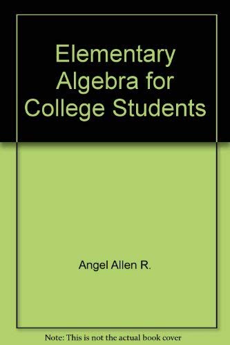 Elementary Algebra for College Students 0132526441 Book Cover