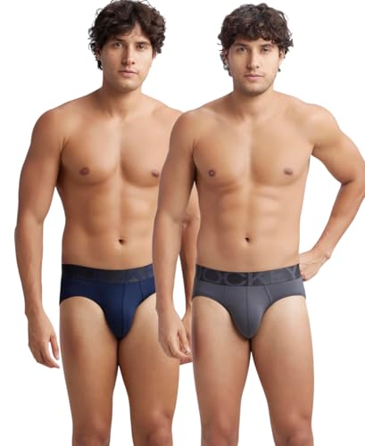 Image of Jockey IC27 Men Tactel Microfiber Elastane Stretch Solid Brief (Pack of 2)