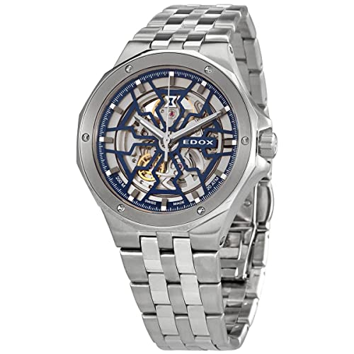 Questo modello EDOX dispone di un meccanismo automatico con un calibro EDOX 853 basato su Sellita SW200, che dispone di una riserva di carica di 42 ore, 25 pietre e ha una vibrazione di 28.800 A/h