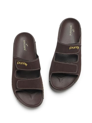 Image of URJO PURE Men's Sliders /Slippers Lightweight Super Flexible Arch Support Durable Anti Skid & Stylish Dailywear Sliders /Slippers for Men (URJO by Welcome)