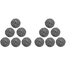 12 Pcs Stainless Steel Scrubber, Steel Wool Scrubber,Scouring Pad,Metal Kitchen Scrubbers for Dishes,Metal Sponge,Stainless Steel Scrubber for Cleaning Pots Dishes Ovens Pans Kitchen Sinks