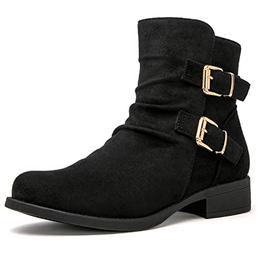 GLOBALWIN Women's Ankle Boots Fashion Booties For Women Low Heel2