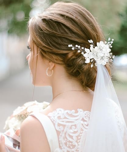 Accesorios de boda para cabello con clips florales miniatura 3