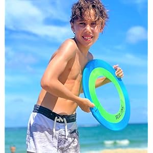 JA-RU Soft Giant Frisbee Throwing Disc 16″ (3 Unit Assorted) Soaring Flyer Splash Fun Aqua Flyer Lightweight. Flying Discs for Kids & Adult Toys. Safe Easy and Professional. Plus Bouncy Ball.5138-3p