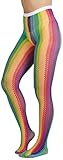 ToBeInStyle Women's Zig Zag Rainbow Tights, One Size