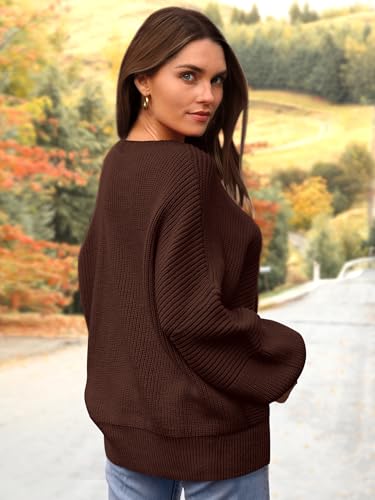 PRETTYGARDEN Womens Sweaters Fall 2025 Lantern Long Sleeve Oversized Sweater Casual Crewneck Chunky Knit Ribbed Pullover Tops3