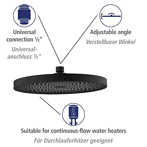 Pomme de douche Softwater design haut de gamme 416 buses finition noir mat - 5