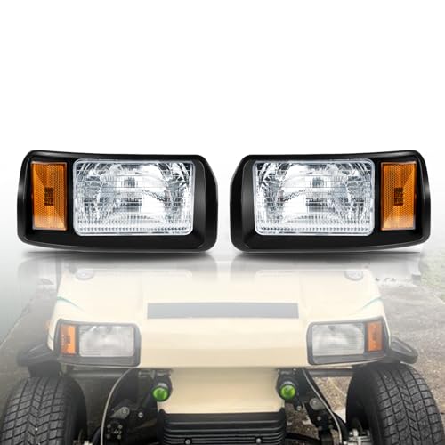 Orle Oko Halogen Headlights for 1993 Up Club Car Ds Passenger and Driver Side Factory Style OEM 101988002 101988001 Replace 12V Head Lights Kit Assembly